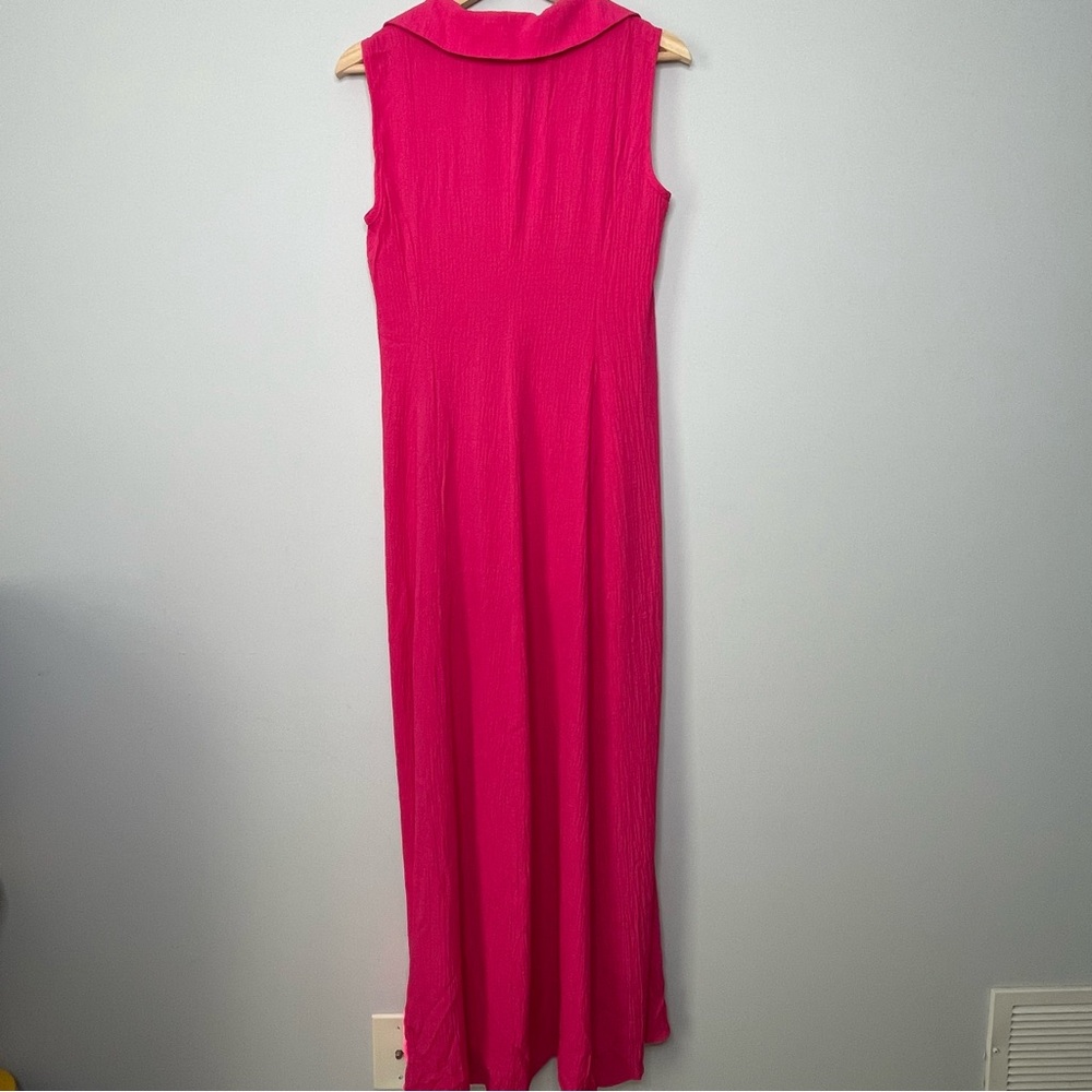 Women’s Nina Leonard fuscia pink sleeveless ‎ dress small
